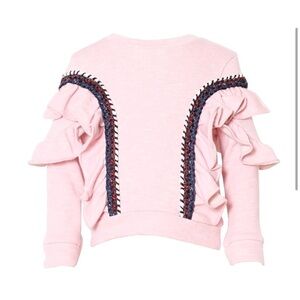 Kinderkind pink ruffle sweater pullover size 2T new